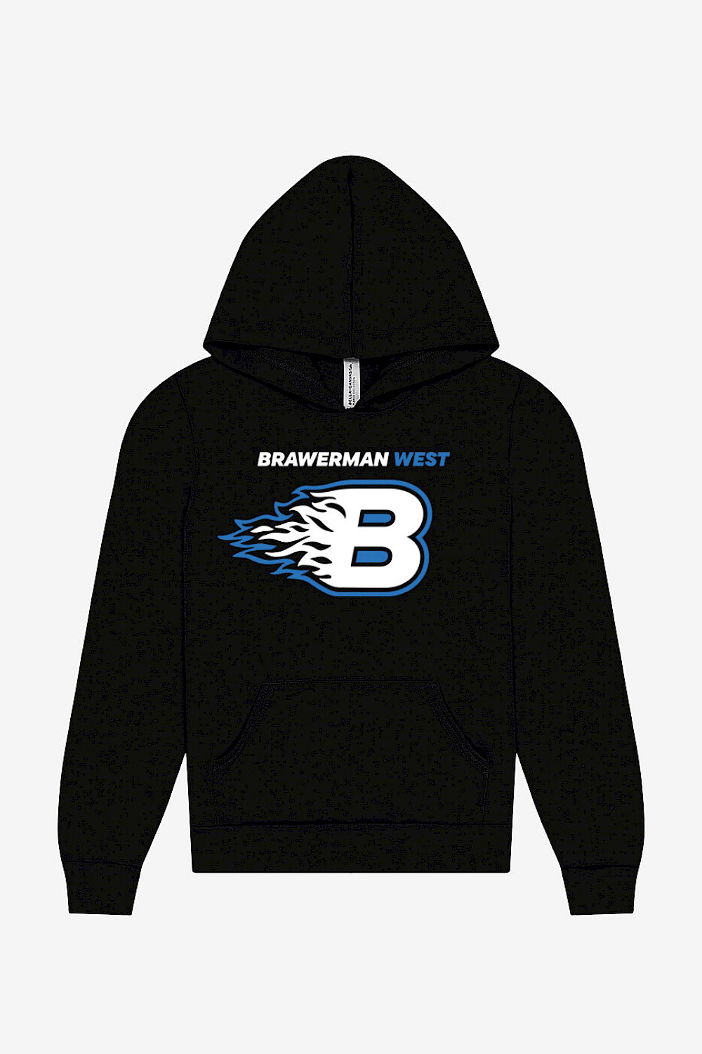 Youth Sponge Fleece Pullover Hooded Sweatshirt - Blazing B with Wordmark