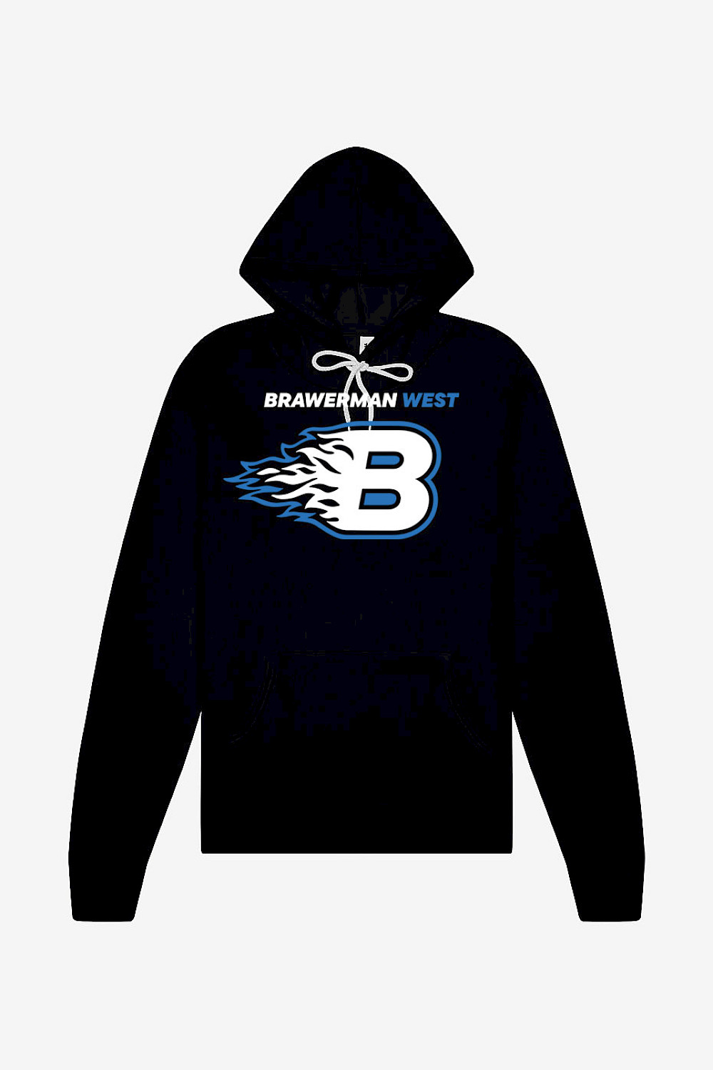 Adult Sponge Fleece Pullover Hooded Sweatshirt - Blazing B with Wordmark